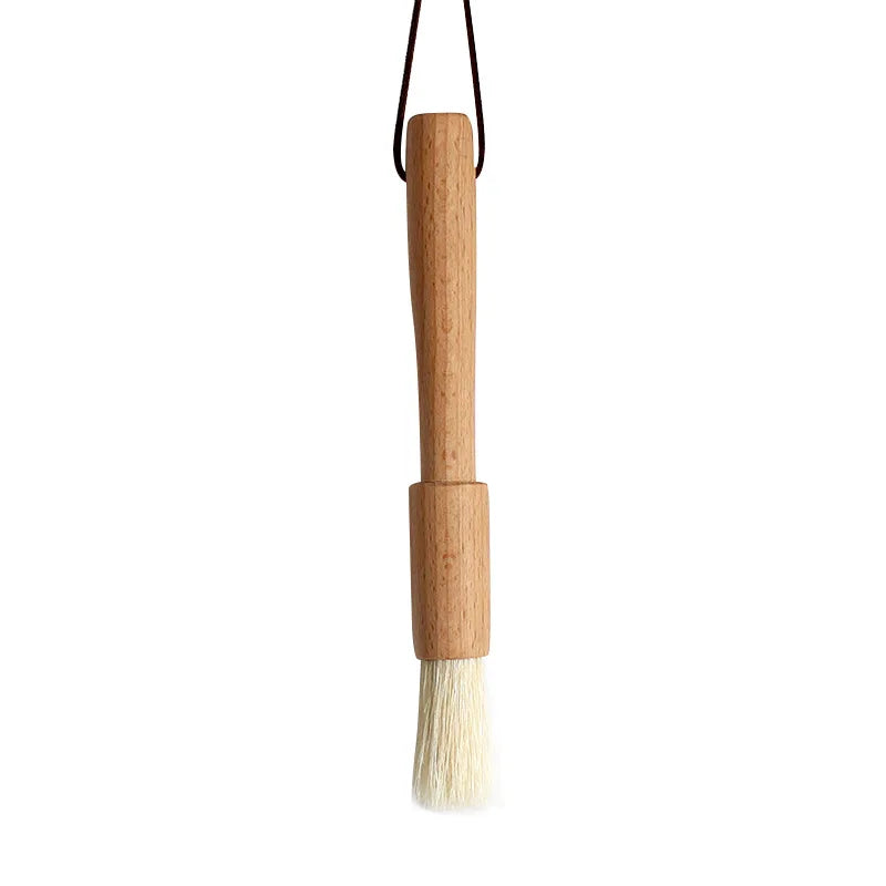 Wholesale Mini Beech Wood Egg Brush Cake Brush Coffee Maker Cleaning Brush