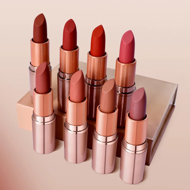 Private Lbel 4-Color Long-Lasting Waterproof Matte Lipstick Set Daily Use Mineral-Based Makeup Stick Kit ODM Supply