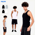 Wholesale Men Summer Vest Loose Acid WashVintage Sleeveless Polyester / Cotton Custom Logo MenSinglet Tank Tops
