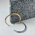 Original Design 18K Gold Plated Stainless Steel Jewelry Irregular Tapered Cylinder Hollow Tube Bangle Punk Bracelet B222328