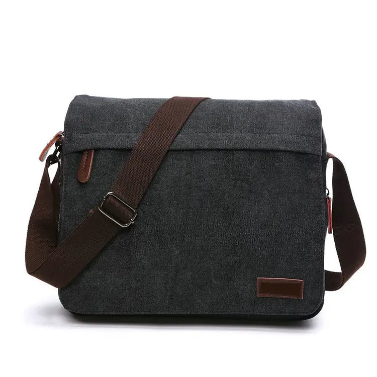 Big Wholesale Custom Print Logo Vintage Cotton Canvas Side Sling Crossbody Luggage Travel Shoulder Messenger Bag for Men Women