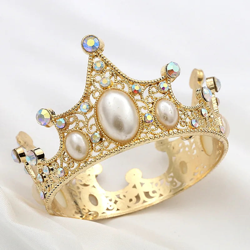 Camilla Seven Slices Cake Baking Decoration Crown Gold/Silver Plastic Valentine's Day Gift Headdress Bridal Jewelry Children's