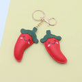 Wholesale Leather Red Chili Pepper Italian Horn Keychain Fashion Vegetable Chilye Chili Pendant Italy Souvenirs Gift Bag Charms