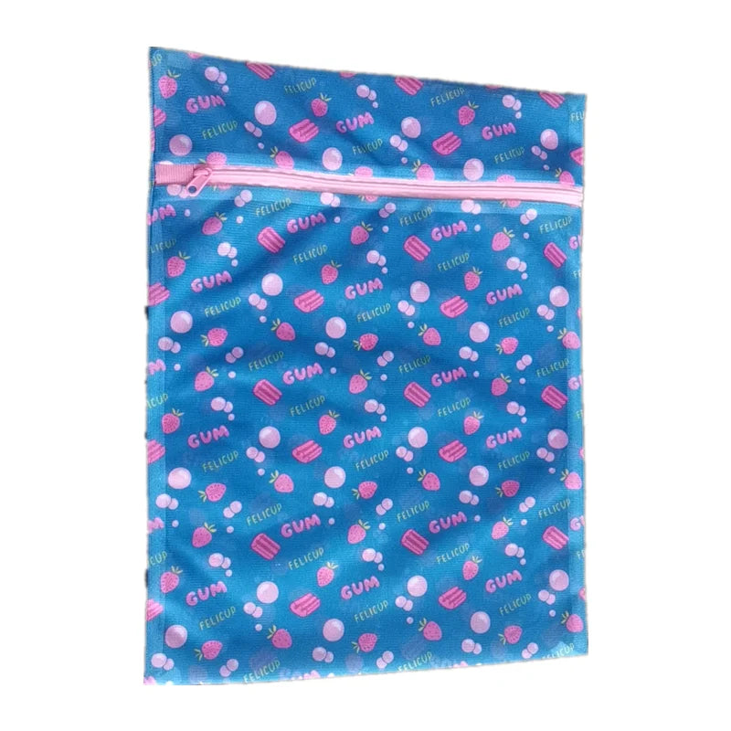 Custom Delicate White Fine Mesh Laundry Bag Cute Foldable Polyester Washing Bag for Delicate Clothes with Logo
