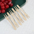 Disposable Biodegradable Bamboo Mini Fruit Salad Fork Children's Tools for Parties