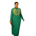 Hot Sell Maxi Kitenge Designs Shirtdress African Dresses for Women Rhinestone Decorate African Ankara Dress