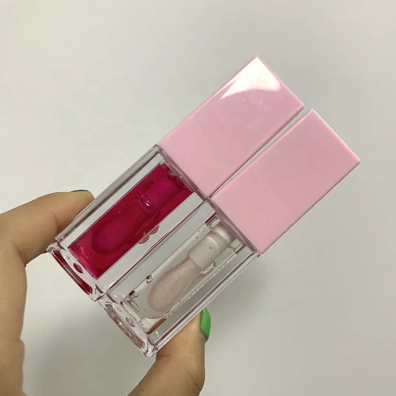 Perfect Applicator Hydrating Lip Gloss Wholesale Private Label Thick Wand Glossy Nourishing Lip Oils for Soft Plump Lips