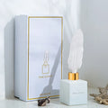 125ml Matt White Glass Bottle Ceramic Feather Plaster Reed Diffuser Sticks Reed Diffuser Set Reed Diffuser Glass Bottle