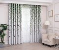 Ready-Made Rural Small Fresh Style Willow Leaf Curtains Blackout Printed Curtains for Living Room