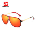 Dubery Blinds Custom Metal Logo Sunglasses 2026 Decorative Double Bridge Acetate for Men Available Blue Transparent Red Frames