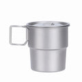 Outdoor Camping Hiking Backpacking Picnic Accessories Single Wall Titanium Water Cup Coffee Tea Mug Drinkware for Home Office