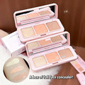 CAPPUVINI 3-Color Concealer Palette Full Coverage Moist Texture Dark Circle Tear Trough Blemish Cover Cute Kitten Makeup Kit MegaBDM