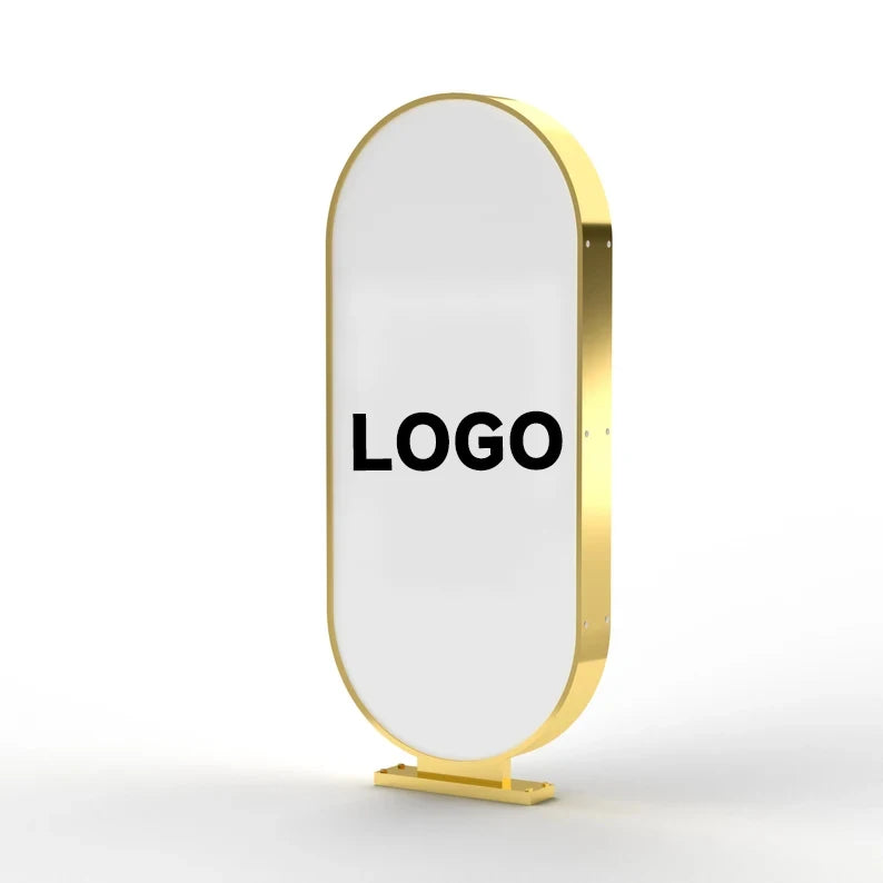 Custom Advertising Wall Side Hanging Board Circle Mounted Signboard Two Sides Led Light Box Sign for Bar Restaurant Store Signs