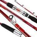 1.8m Red Carbon Straight Handle Xxh Adjustment Sea Iron Plate Slow Rocking Fishing Rod