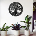 Viking Tree of Life Metal Wall Stickers WJD19 Lit Escamotable Mural Metal Wall Decor