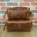 Top-Ranked Vintage Custom Leather Zipper for Toiletry Kit Bag Mens Waterproof Dopp Wash Pouch Personalized Cosmetic Bags & Cases MegaBDM