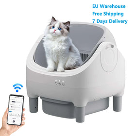 Free Shipping Within the EU Smart App Control Open-top Automatic cat Litter Box Basin with Dual Safety Sensors Self Cleaning