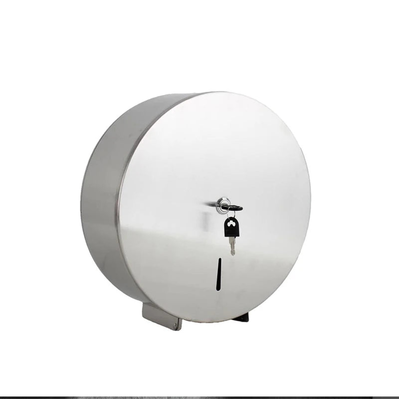 Modern Stainless Steel 304 Wall Mounted Hotel Bathroom Automatic Break Wipe Hand Tissue Box Waterproof Splash Plate Circular