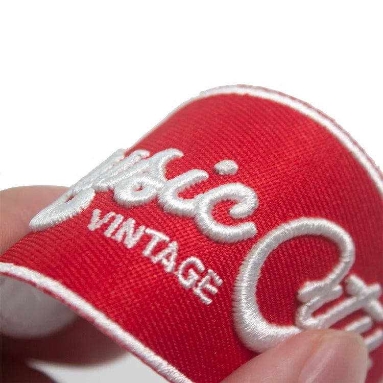 Embroidered Fabric Badges Supplier Custom Letters Logo 3D Puff Heat Press Embroidery Patches for Clothes