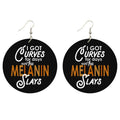 6000 Designs Stock Afro Black Art African Black Girl Magic Natural Hair Melanin Poppin Double Sided Wood Earrings for Women