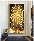 Flowers Abstract Landscape Gold Tree  and Print Art Canvas Painting Wall Picture for Living Room Decoration Home Decoration