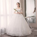 Factory Direct Sales Elegant Wedding Dress 2023 New Wedding Bride White Lace Wedding Dress Close Waist