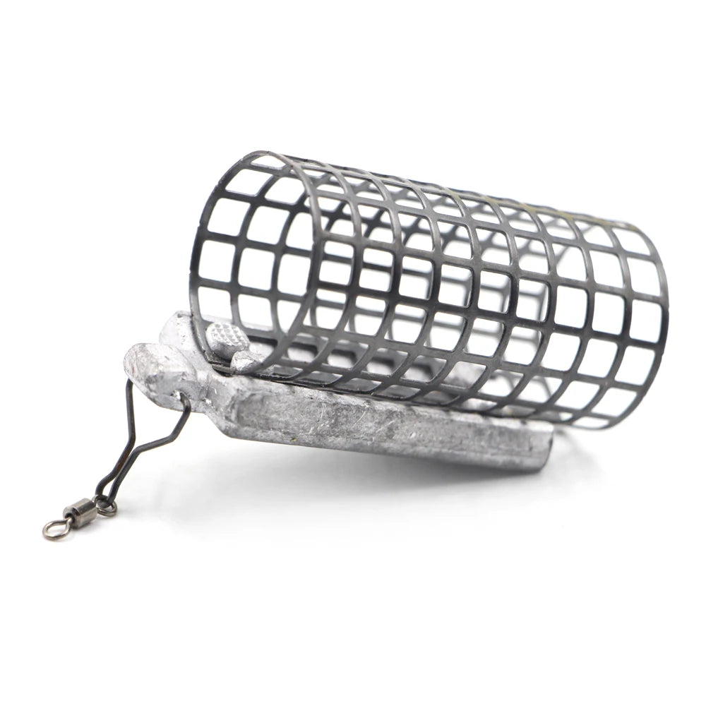 China Wholesale Carp Long Casting Fishing Metal Wire Mesh Cage Feeder 28*56mm30g 40g 60g 80g 100g 120g 140g
