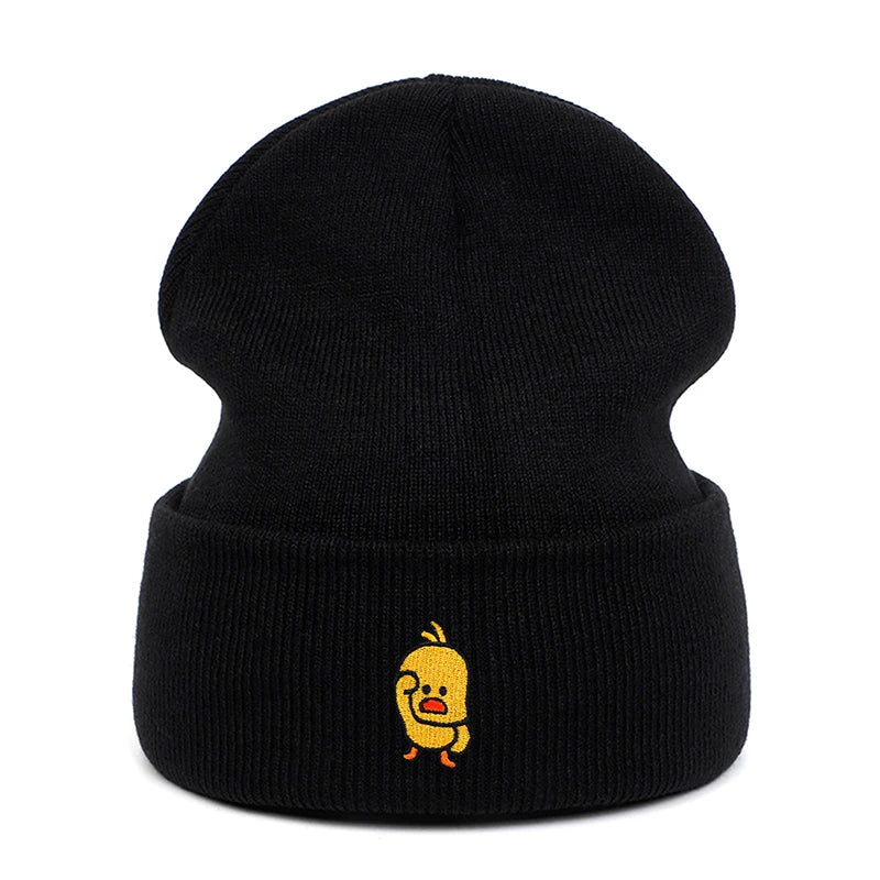 Little Yellow Duck Beanies Men Women Hip Hop Knitted Bonnet Hats Cap Winter Warm Ski Hat Skullies Caps Gorras