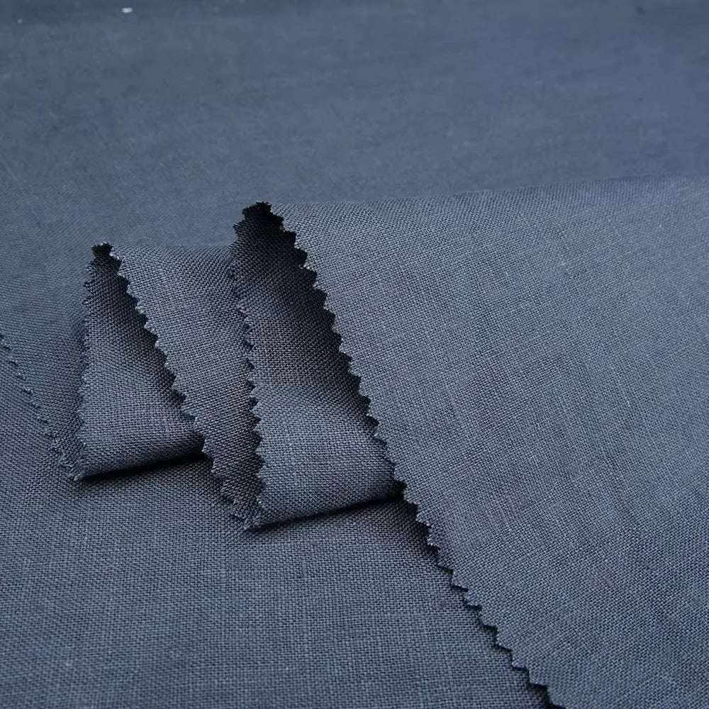 High Quality 100% Linen Fabric Plain Garment Eco-Friendly Breathable for Fashion Shirts Dresses Suits Boys and Girls
