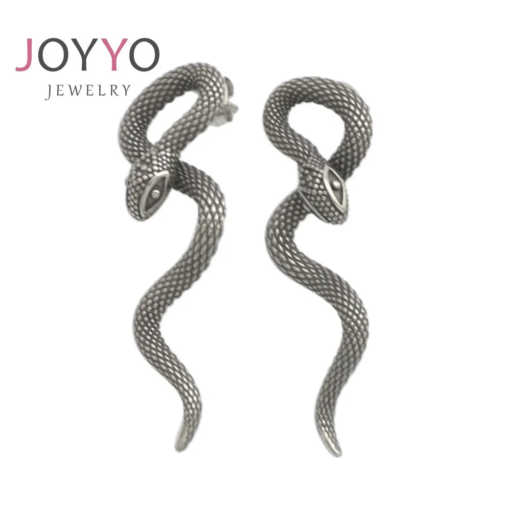 New Design Stainless Steel Snake huggies Earring Biker Earring Viking Punk Snake Earring Stud