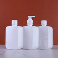 Custom Logo 500ml Square PE Plastic Pump Bottle Shampoo Hand Wash Lotion Cream Essential Oil Face Cream Screw Cap Seal