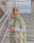 Premium Chiffon Hijabs  Ruffle Hijab  Plain Chiffon Scarf Muslim Shawls Chiffon Ruffle  Hijab