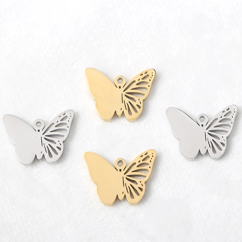 New Product Butterfly Pendant for Necklace Stainless Steel Mirror Polished Charm Pendant With Factory Price