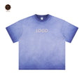 250 Gsm Mid Heavy Weight Vintage t Shirt Washed T-shirts Oversized Acid Washed Digital Printing t Shirt