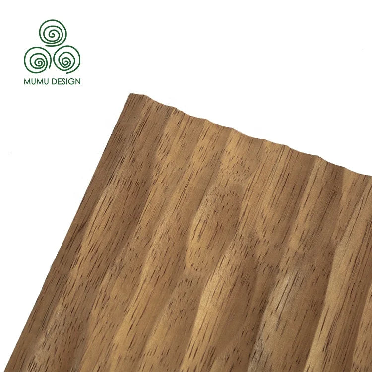 MUMU Fluted Siding Carving Hotel Interior Decoration Wood Wall Plank Ceiling Boards Cladding