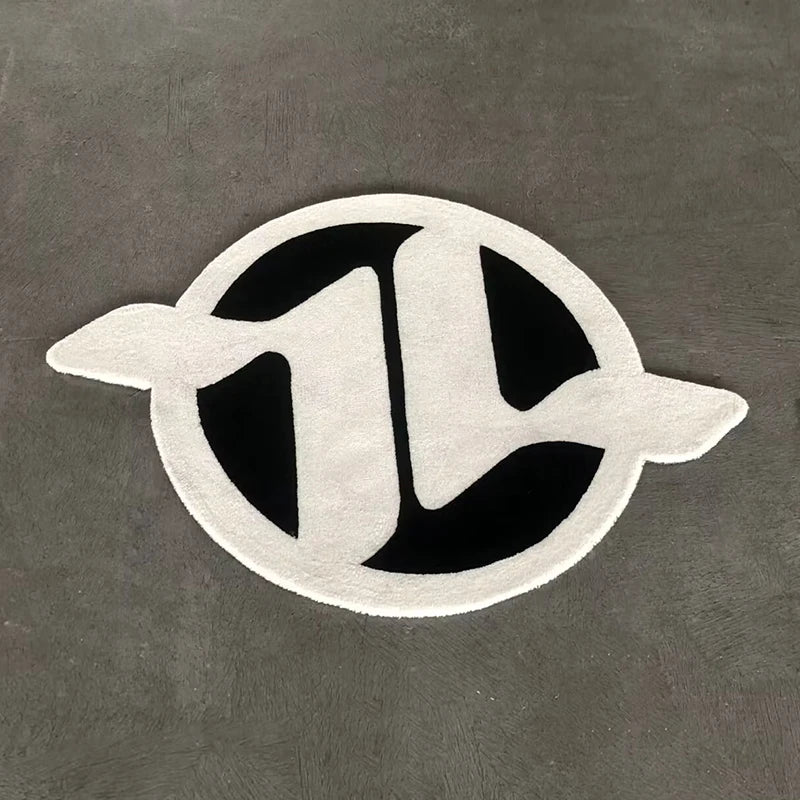 Designer Custom Handmade Logo Rug 3D Shape Circle Carpet Abstract Machine Made Die Cut Area Rug Carpets Colorful Designer Brands