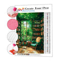 Hot 5D Diamond Painting Kit Green House Velvet Resin Diamond Embroidery Artwork Diamond Painting Kit