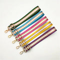 3.8cm Width Fashion Gold Thread Stripe Adjustable Shoulder Bag Strap Purse Guitar Straps for Women Handbag