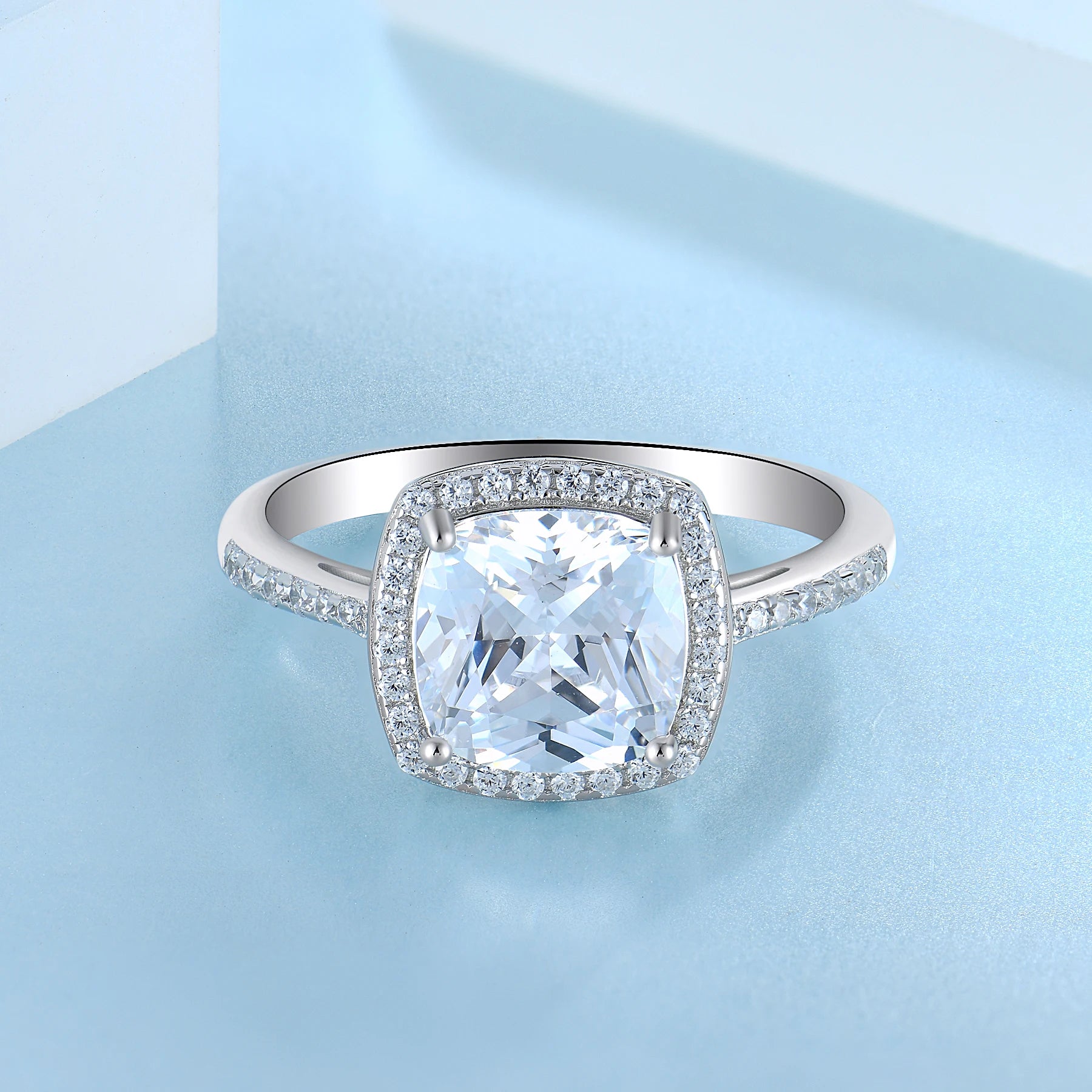 Qx Custom Gold Plated Luxury Fashion Fine Jewelry 925 Silver Zircon Rings for Women Valentine's Day Engagement Wedding Band Gift