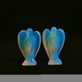 HY Home Use Natural Opalite Angel Decor Ornaments Craft and Art Lovely Angel Statue Living Room Decor Table Decoration