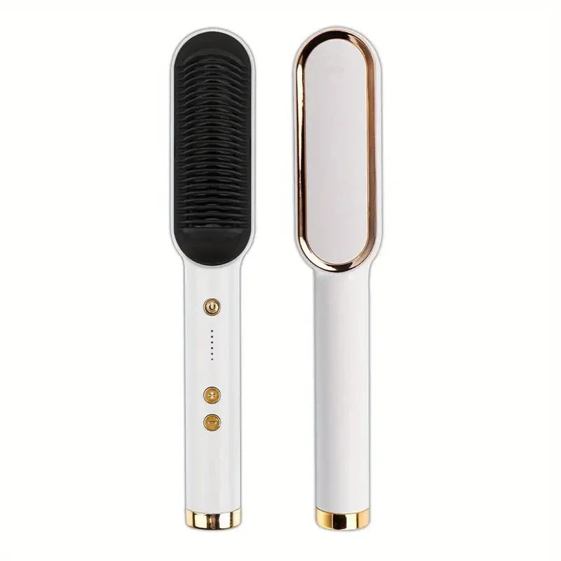Wholesale Portable Infrared Hair Straightener Comb 2 in 1 Electric Hot Hair Straightener Brush Straightening Comb for Women