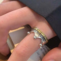 European and American Retro Alphabet Contrasting Color Crown Thai Silver Ring for Men Women Chunky Silver Crown Rings