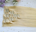 100% Virgin Russian Human Remy Clip in Human Hair Wholesale Natural Seamless Indian Clip in Hair Extensions