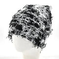 Unisex Camouflage Outdoor Hunting Warm Distressed Balaclava Stretchable Knit 100% Acrylic Winter Hat Cuffed Fuzzy Beanie