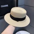 Fancy Anti-Sun UV Protection Women's Straw Hat Outdoor Casual Travel Beach Fedora Panama Hat with Paper Straw Material