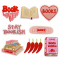 Wholesale Embroidery Trucker Hat Patches Iron on Books Teach Study Embroidered Badge Patch for Clothing Backpack Jeans DIY