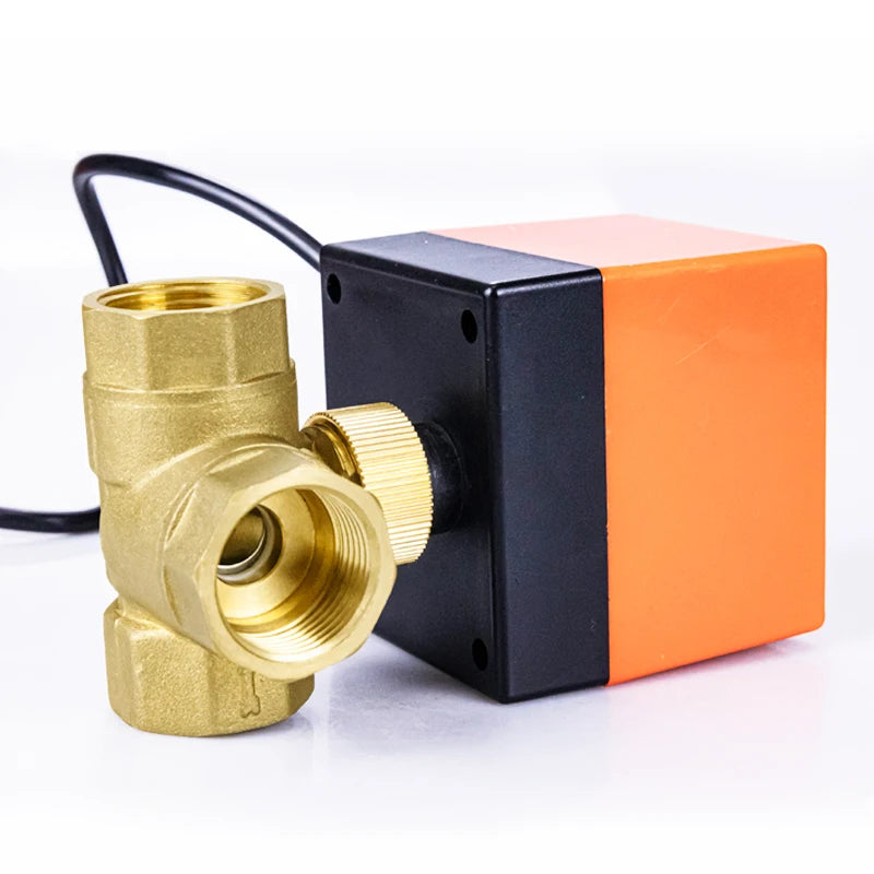 TMOK DN25 1" Inch 220v 110v 48v 24v 3 Ways Ports Two Wires Thress Wires Control Electric Autuated Motorized Valve