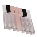 7ML Matte White Black Pink Frost Transparent Square Plastic Liptint Oil Packaging Empty Doe Foot Wand Lip Gloss Tubes