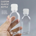 Portable Empty Pocket Clear 60ml PET Squeeze Plastic Hand Skin Face Serum Essence Lotion Toner Bottle With Flip Top Cap