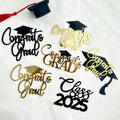 Congrats Grad 2025 Acrylic Cake Cupcake Topper for Graduation Party Party Supplies for Cake Decorating